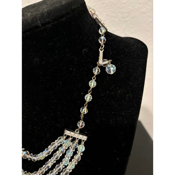 Vintage Laguna Aurora Borealis Necklace 4 Strands - Picture 4 of 6